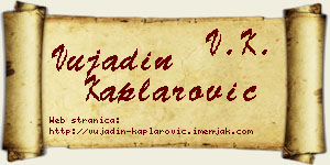 Vujadin Kaplarović vizit kartica